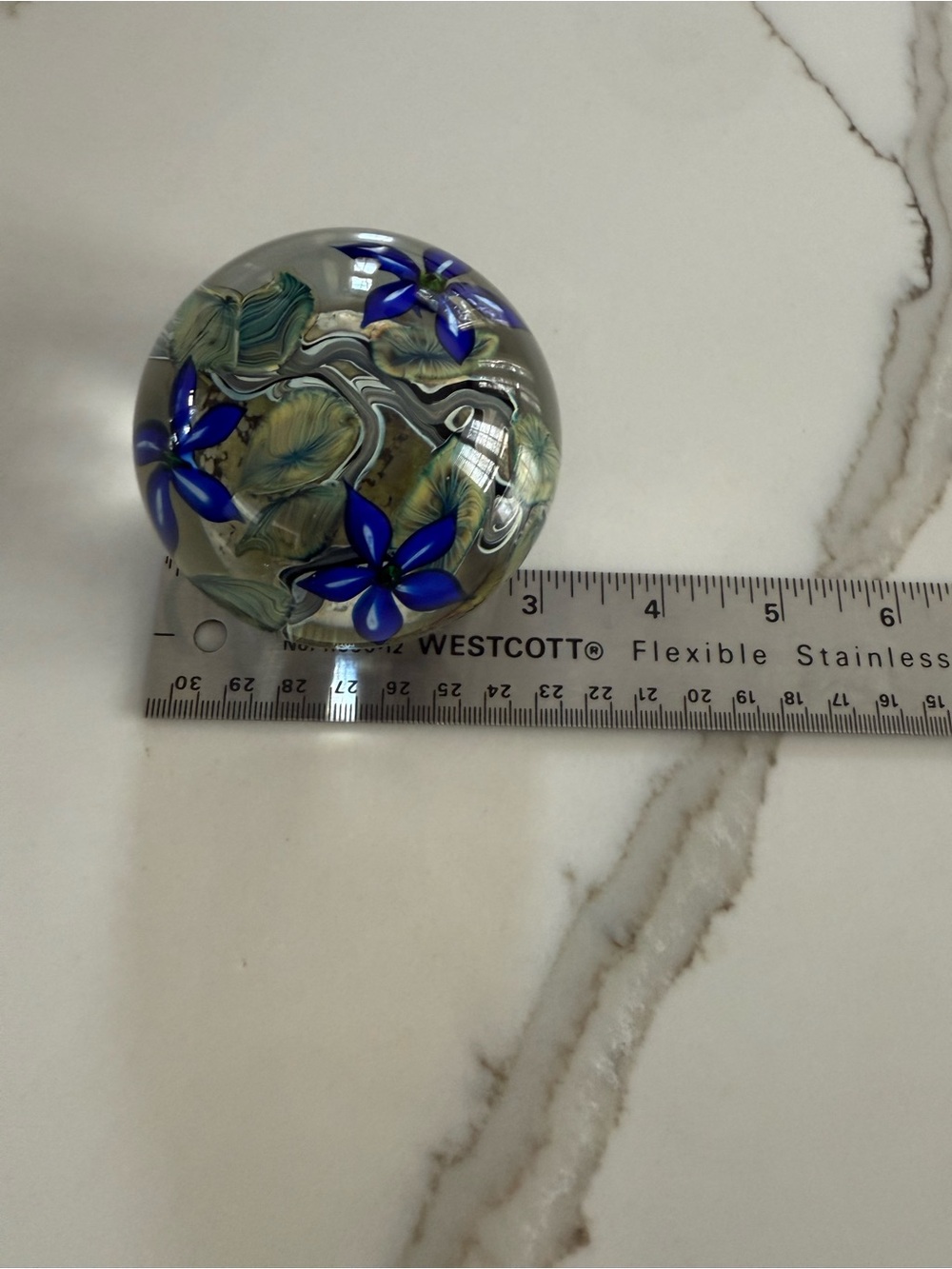David Lotton signed glass paperweight